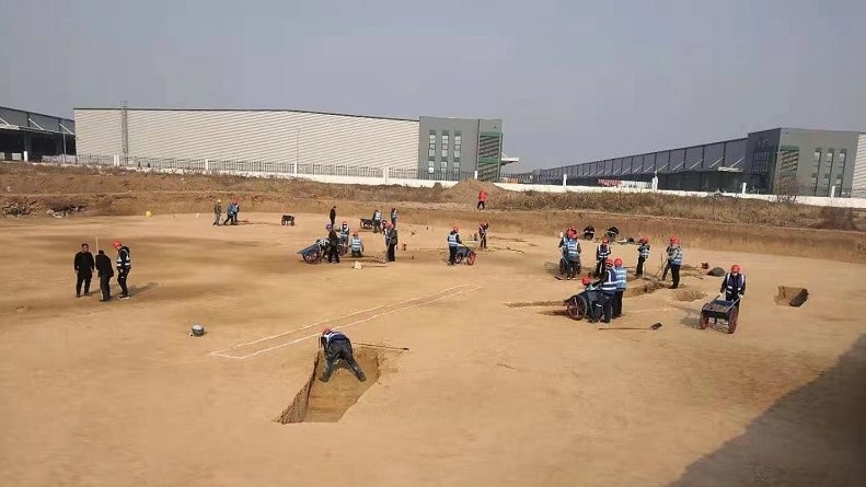 Xi'an Xianyang Uluslararası Havaalanı'ndaki arkeolojik site 