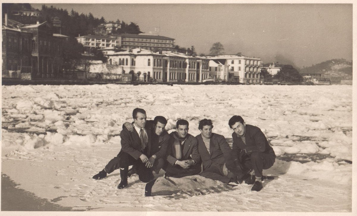 The Bosphorus was covered with ice in the winter of 1954.