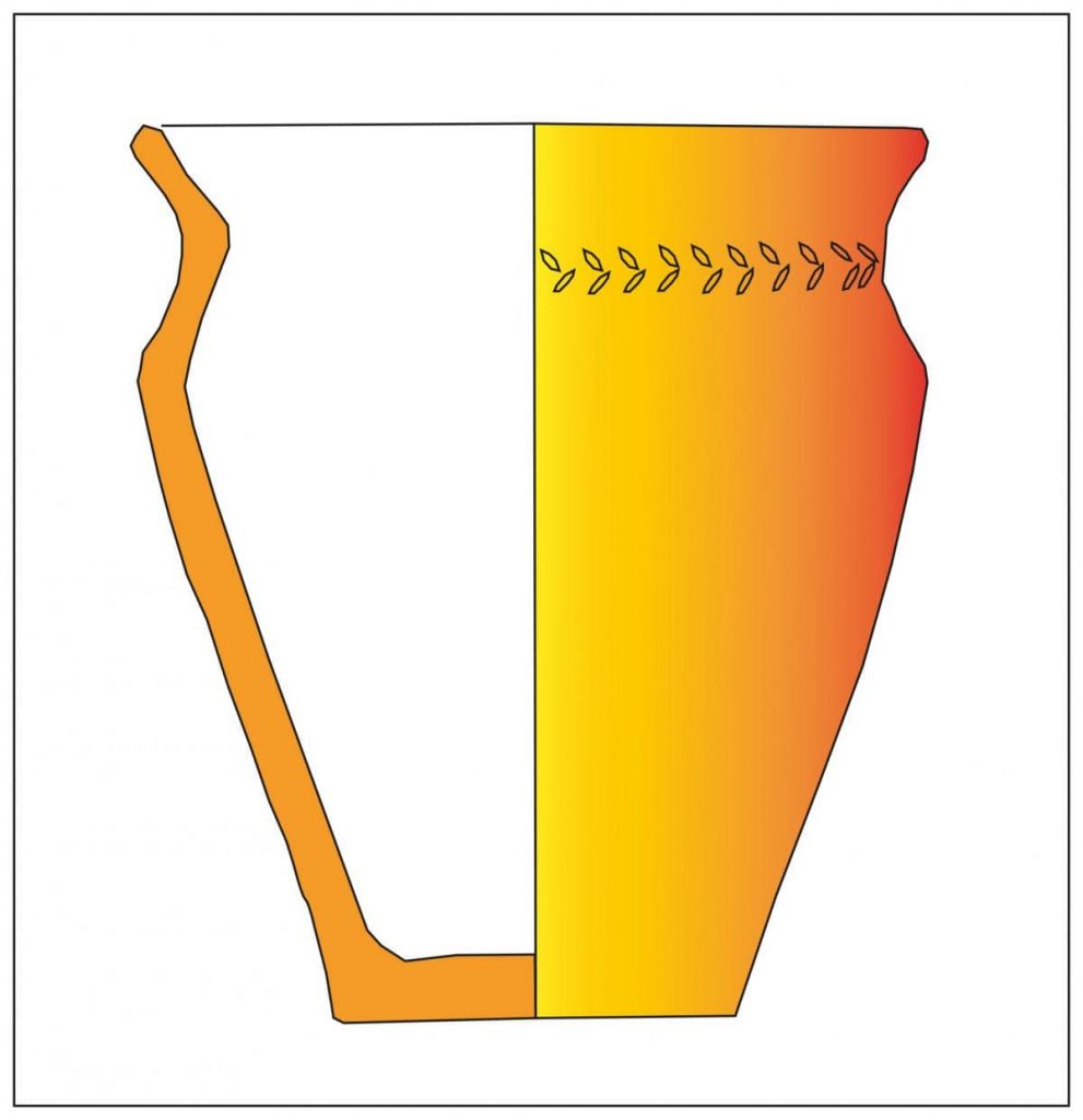 An example of the vase urn, a fragment of which was discovered on the island