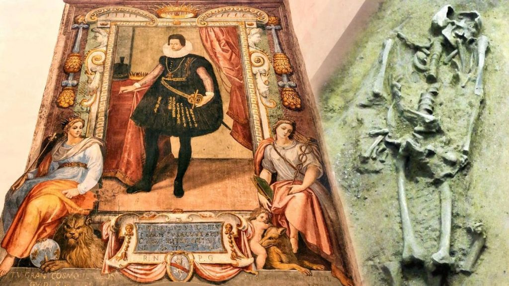 The discoveries include the Cosimo fresco and three ancient skeletons