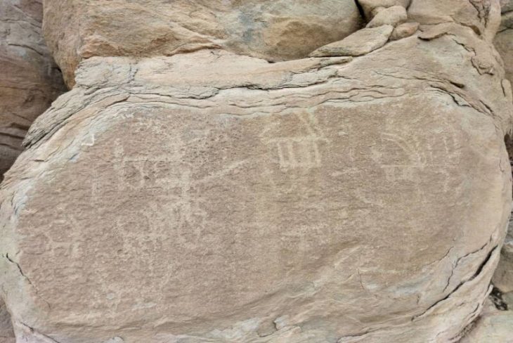 rock-carved petroglyphs