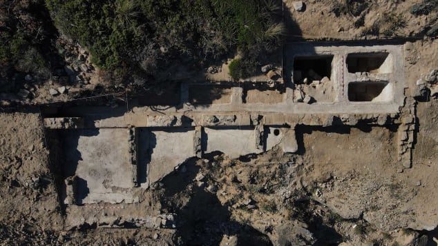 The Cape Trafalgar dig uncovered at least seven pools used for preserving food. Universidad de Cádiz - LABAP