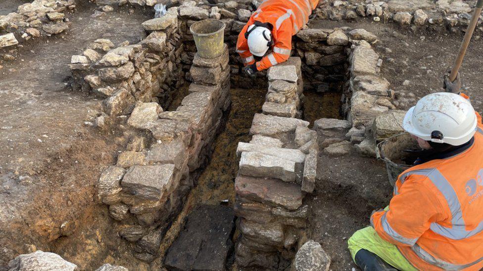 A corn drying oven was discovered among buildings at a Roman settlement