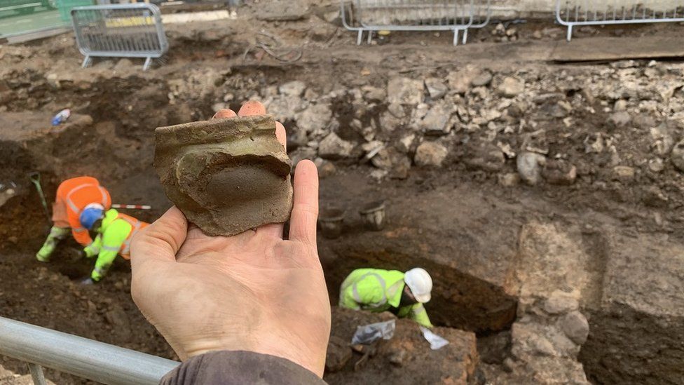 Other artefacts found included medieval pottery