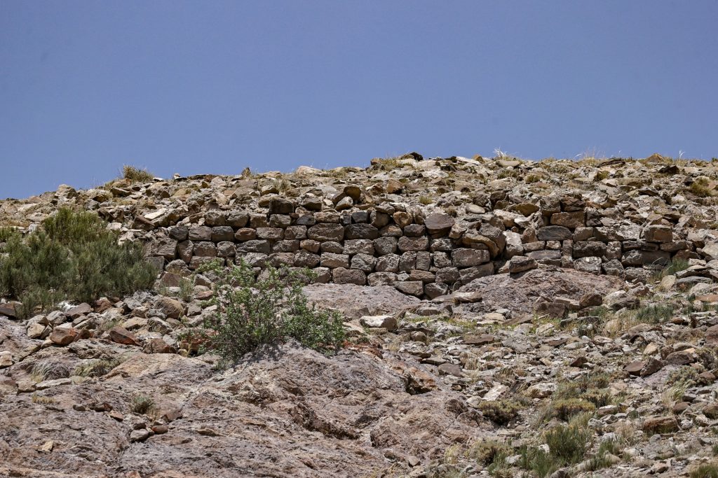 Remains of newly discovered castle walls.