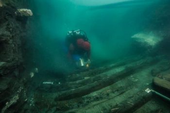 Archaeologists find ancient Egyptian warship sunk near Alexandria Enlarge Ministry of Tourism and Antiquities