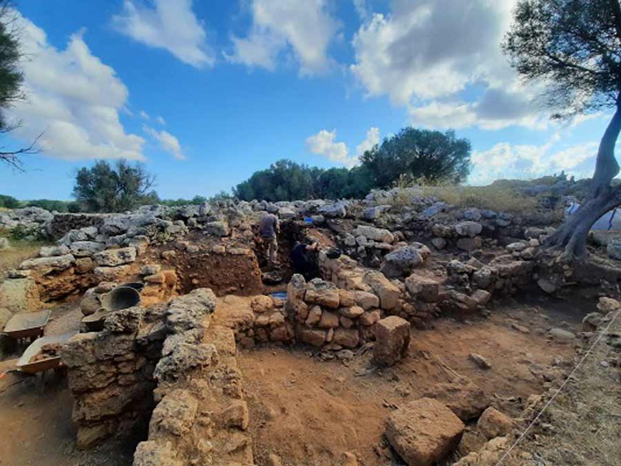 The excavation area at the Son Catlar fortress where the Roman artifacts were discovered.                Source: University of Alicante