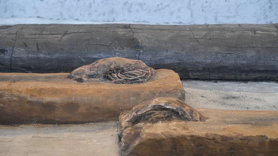 Details of the wooden components on display during the Liangzhu Cultural week in Hangzhou, east China's Zhejiang Province.Photo: China News