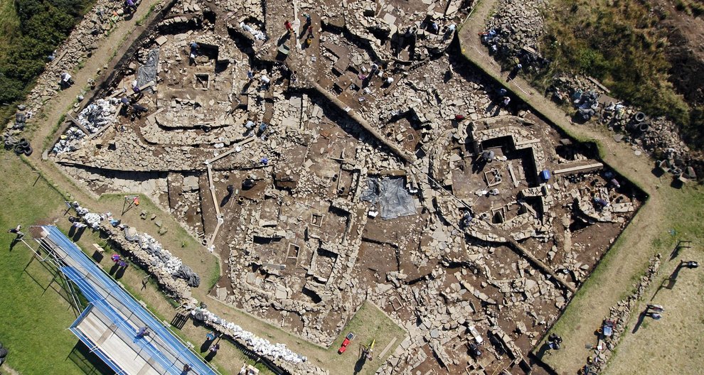 The vast Ness of Brodgar site in Orkney.