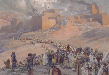 The Flight of the Prisoners (1896) by James Tissot; The exile of the Jews from Canaan to Babylon