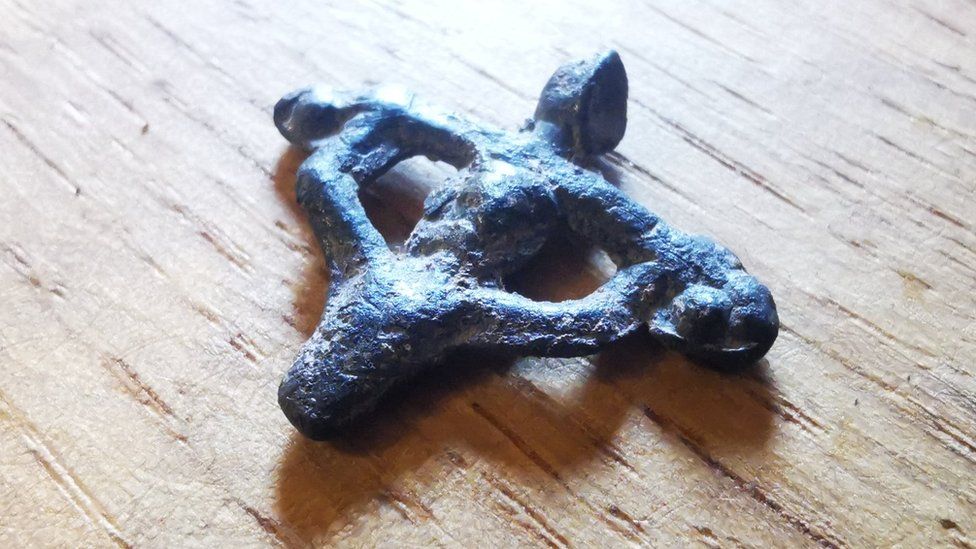 A pilgrims badge was among the medieval items found