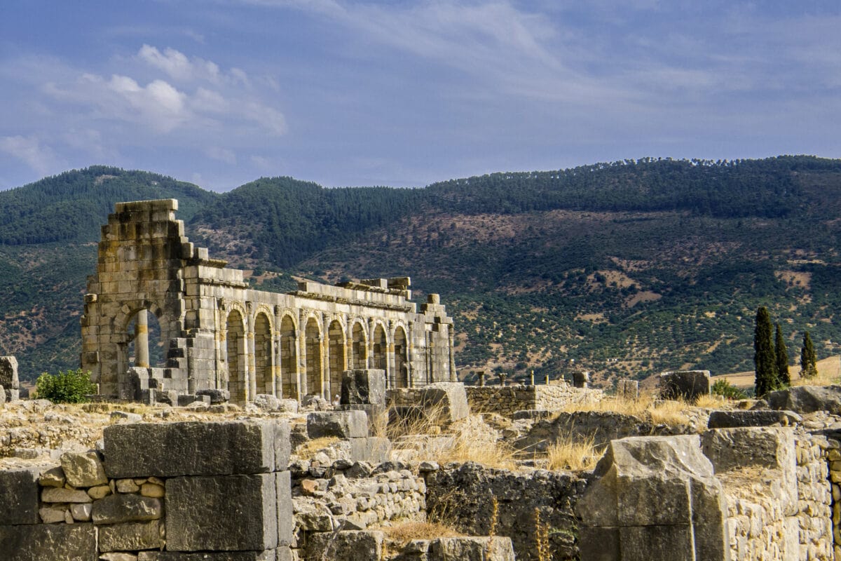 The ruins of Volubilis, a city in Morocco that was part of the Roman Empire. Photo: Sergio Morchon/ Flickr