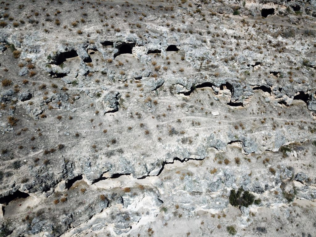 An aerial view from the rock tombs in the ancient city of Blaundus, Uşak, western Turkey. (AA Photo)