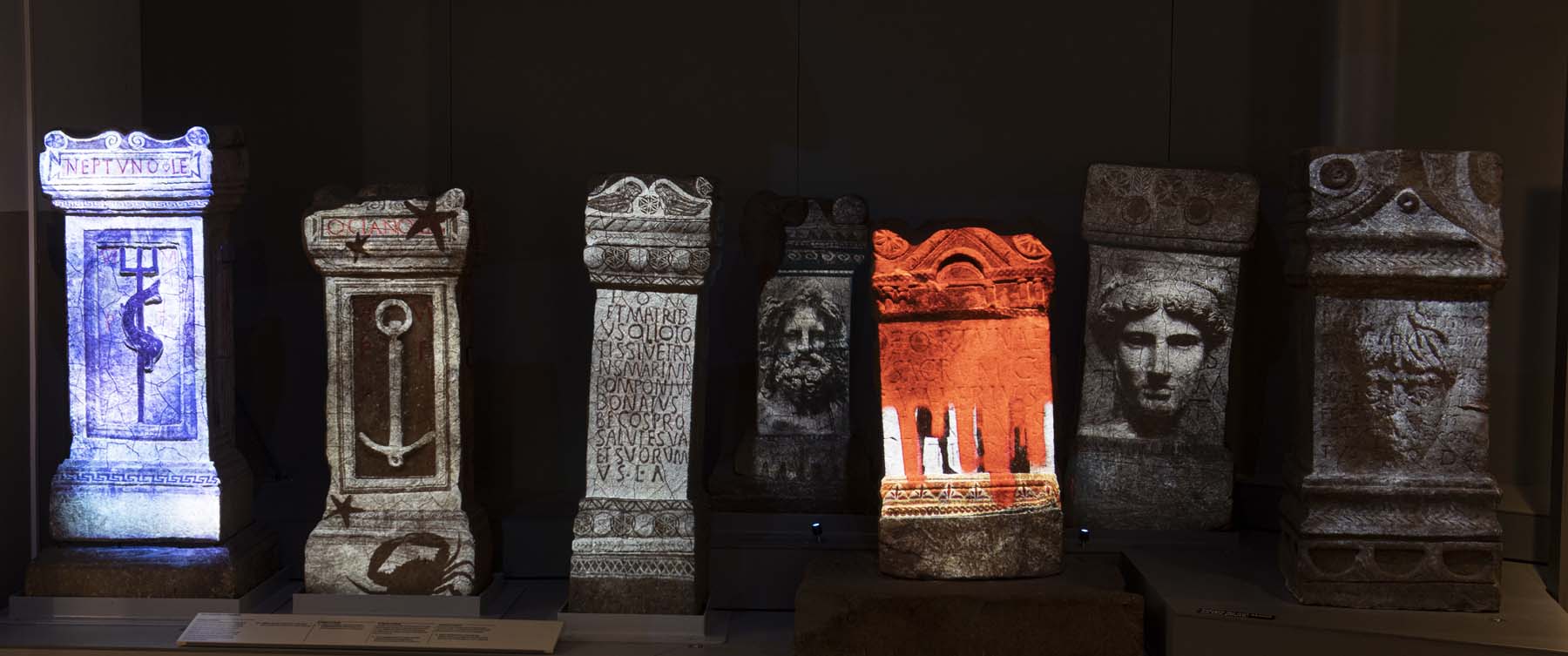 Altars to Neptune, Oceanus, Jupiter x2, Fortuna, Minerva and Antenociticus