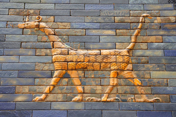 Glazed Bricks with Bull and Dragon Motifs Discovered at Persepolis