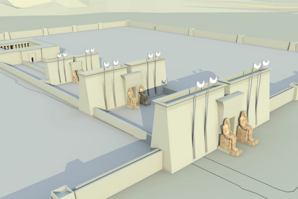 A proposed reconstruction of the main temple of Amenhotep III (by N. Hampikian)