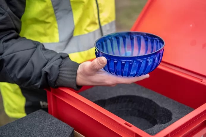 Roman blue glass bowl