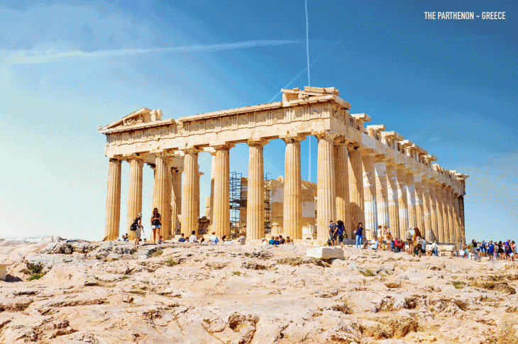The Parthenon in Athens, Greece, was constructed in the 5th century BCE.