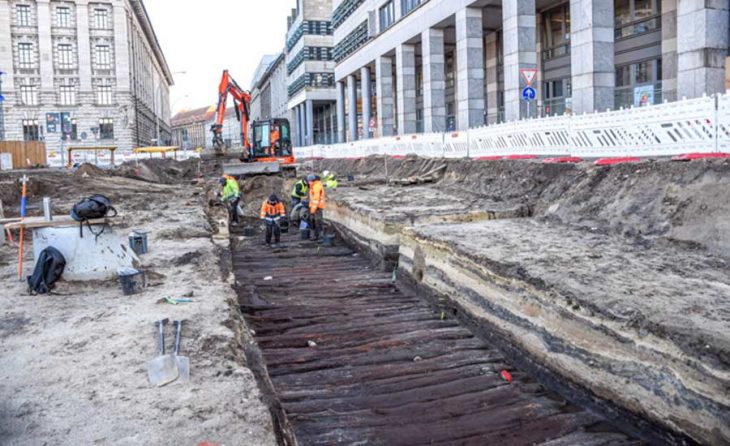 700-year-old Causeway Found Under Central Berlin Street