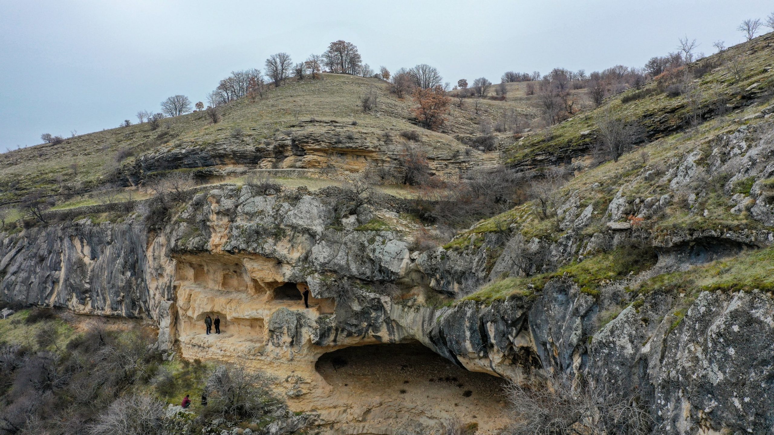 A general view from the valley where 1,800-year-old Roman remains were found