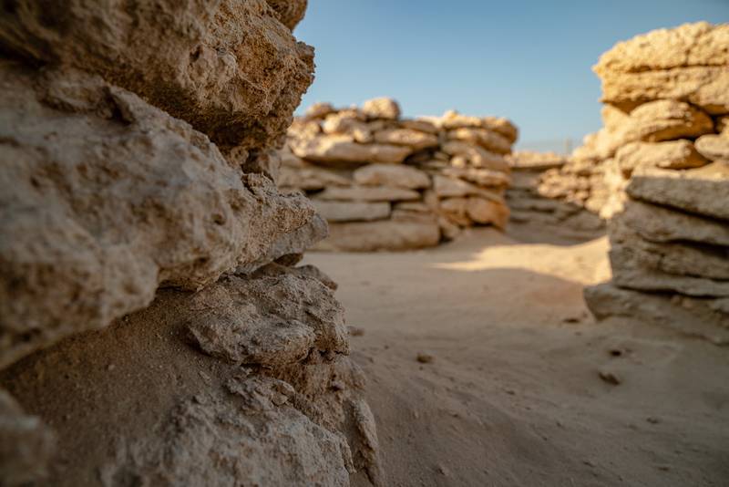 The stone structures are believed to have been the homes of people on Ghagha Island, west of Abu Dhabi, who formed the country's earliest community.