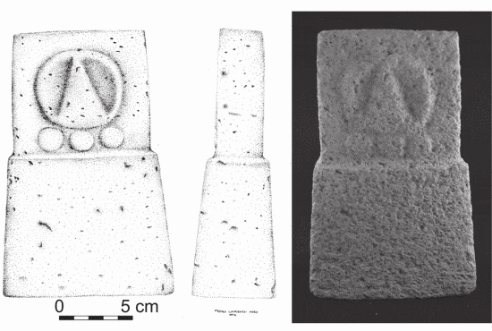 Teotihuacan carved stone with glyph from plaza of the columns (photograph by david m. Carballo, illustrations by pedro cahuantzi hernández).