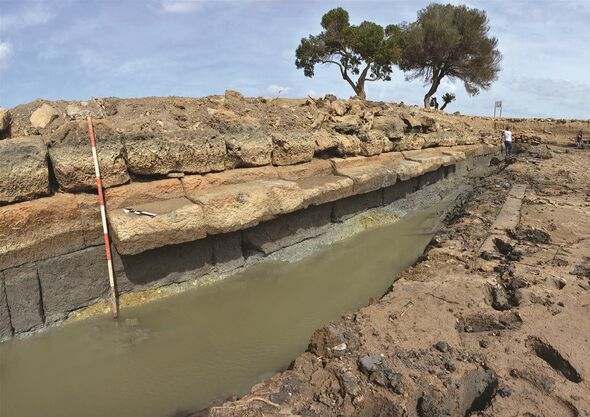 The pool, which was first unearthed in the 1920s, was found among the ruins of Motya (Image: Lorenzo Nigro / Antiquity / Sapienza University of Rome)