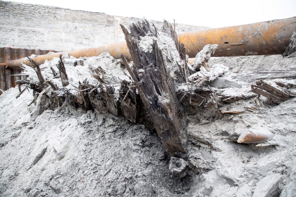  Shipwrecks were found at Lootsi 8 construction site in Tallinn. Photo: Scanpix