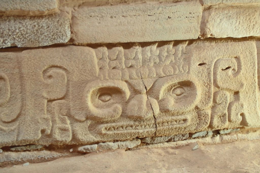 Stone carvings found in the Neolithic city of Shimao.