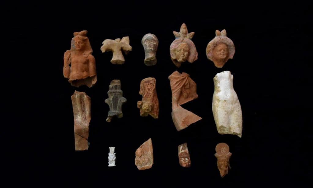 The mission also found parts of terracotta statues of deities and elite women.