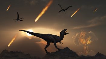 Dinosaurs with the asteroid