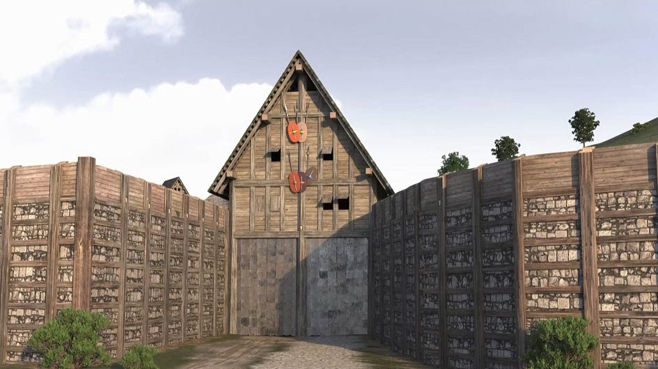Virtual reconstruction of Staffelberg's west gate.