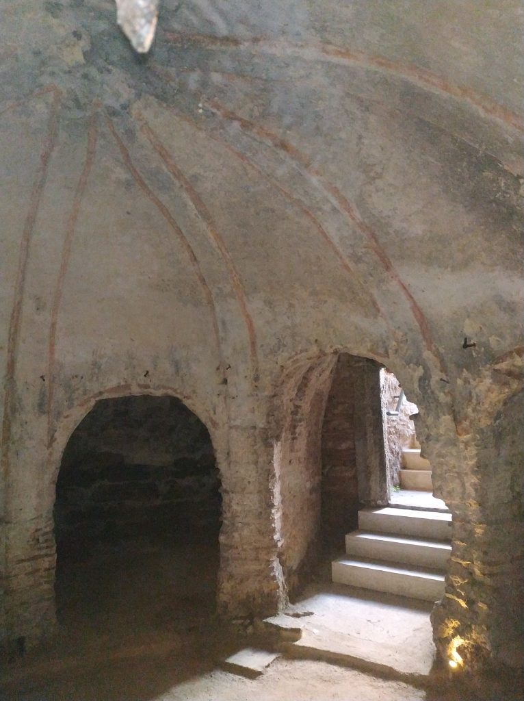 The interior of the eight-section burial chamber.