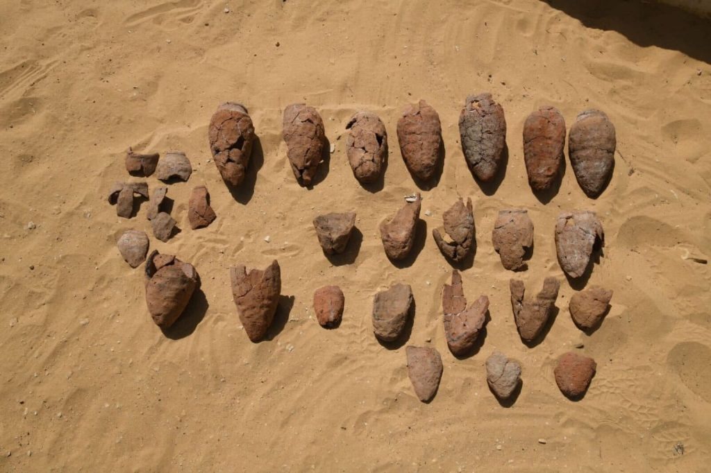 Ceramics were discovered in situ. Photo: Ministry of Tourism and Antiquities