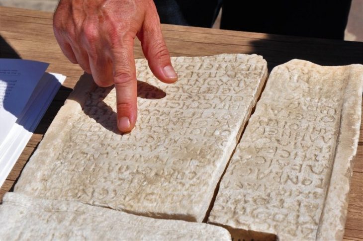 1800-year-old marble inscription found in Turkey's Aigai excavations deciphered