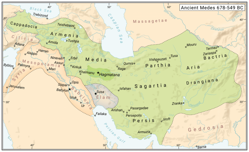 The Medes at the time of their maximum expansion