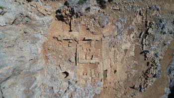 archaic temple on Crete island