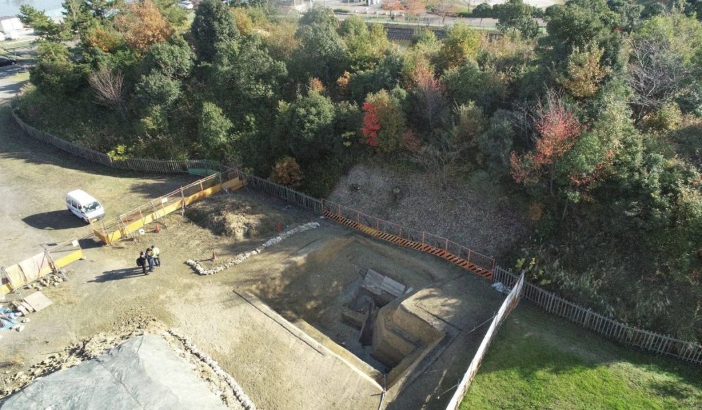 The Minegazuka Kofun ancient burial mound in Habikino, Osaka Prefecture. Photo: HABIKINO BOARD OF EDUCATION / VIA KYODO