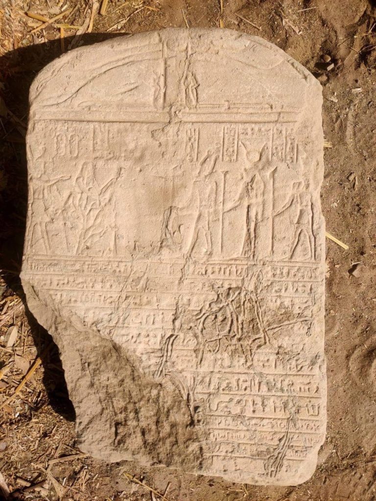 A tablet inscribed with hieroglyphs and demotic was also found. Photo: Ministry of Tourism & Antiquities