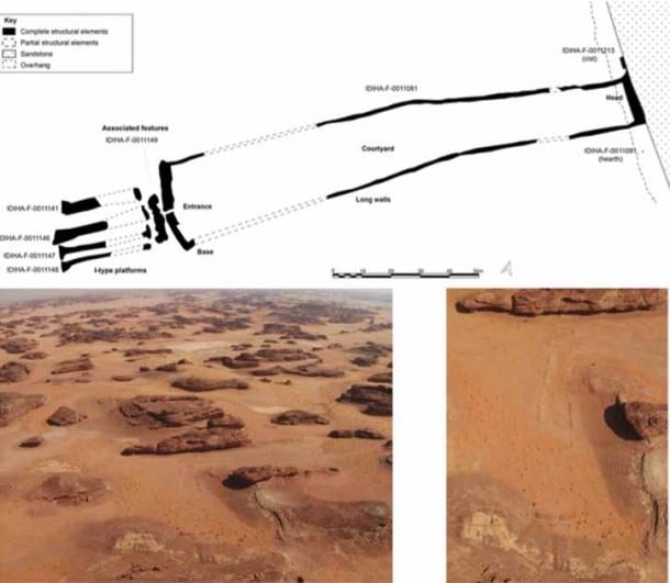 Plan of the Saudi Arabian mustatil site near Alula excavated for the study. ( Kennedy et al. - PLOS ONE / CC-BY 4.0 )