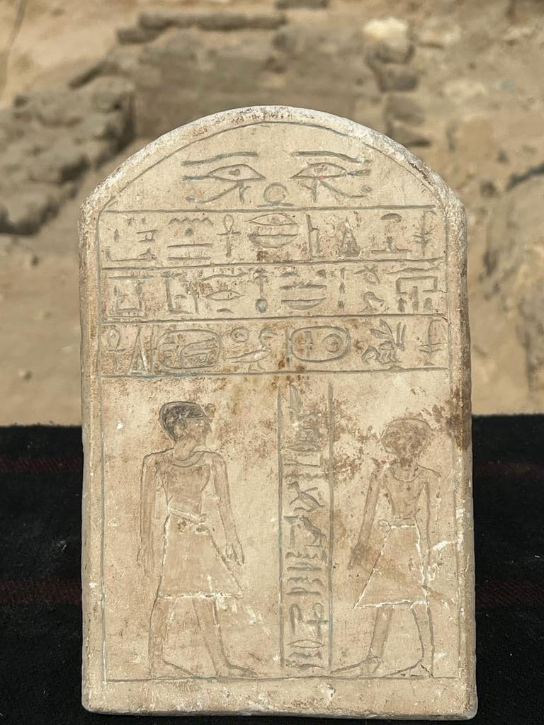 A small stela discovered at the Dra Abu el-Naga family burial complex. Photo: MoTA Egypt.