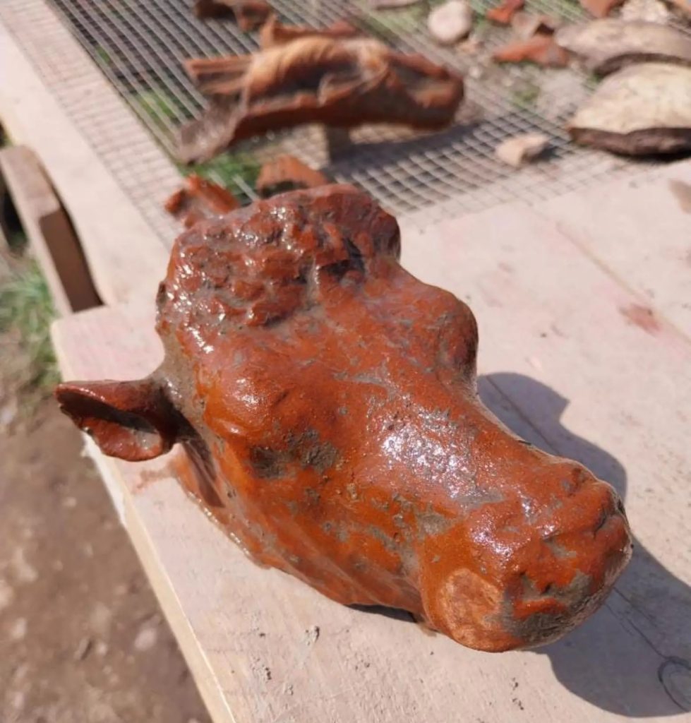 Terracotta bull head. Photo: Archaeological Park of Paestum and Velia