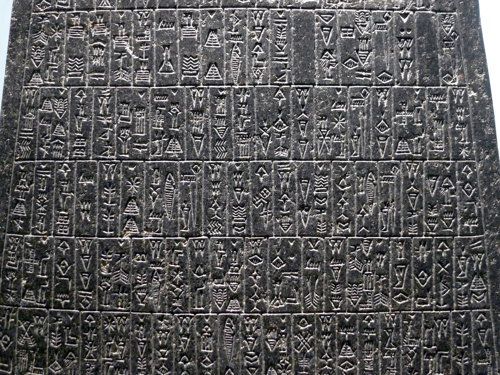 Akkadian language inscription on the obelisk of Manishtushu-Wikipedia