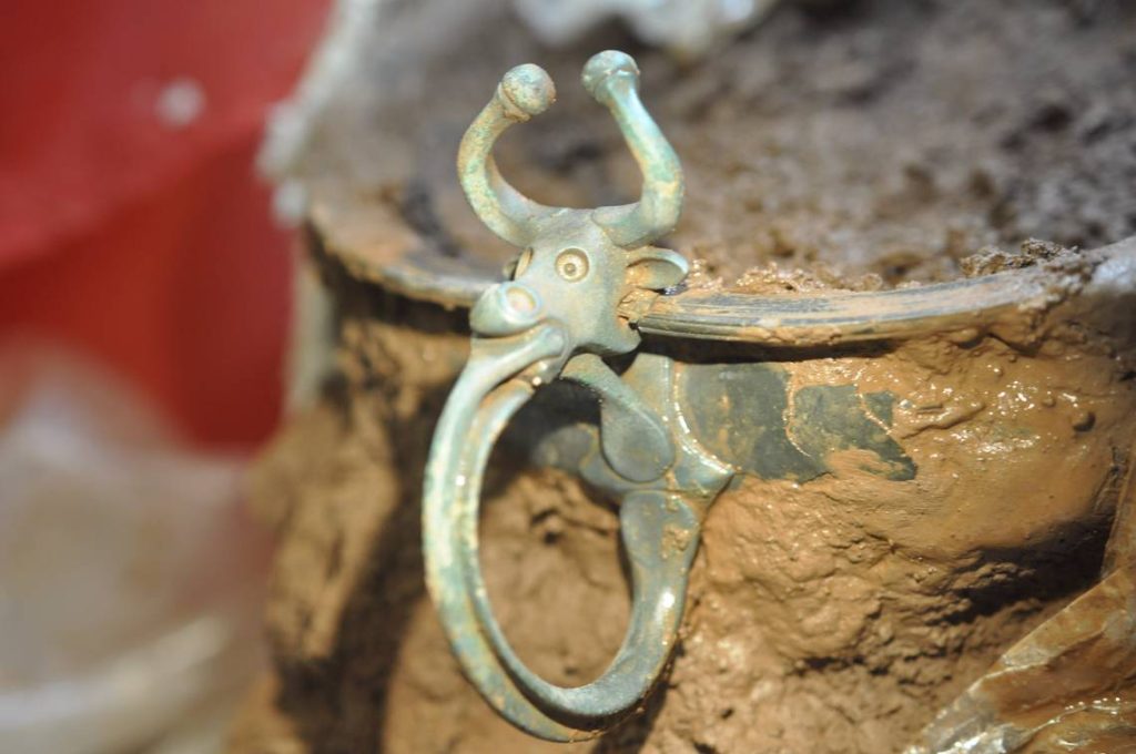 Ancient Roman saucepan found in Llantrisant Fawr. Photo from National Museum Wales