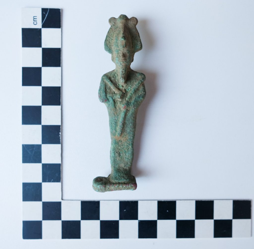 
Egyptian statuette of Osiris found in Kluczkowice in 2023. Photo. Ł. Miechowicz