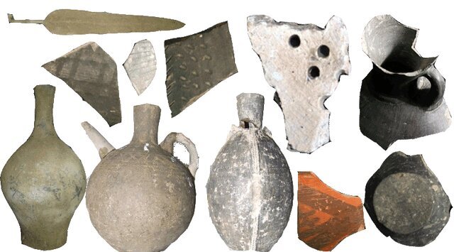 Moreover, the excavations yielded carried potteries, architectural remains, burials, and other findings such as stone tools, two animal figures in the shape of a cow, and several bronze objects. Photo: ISNA