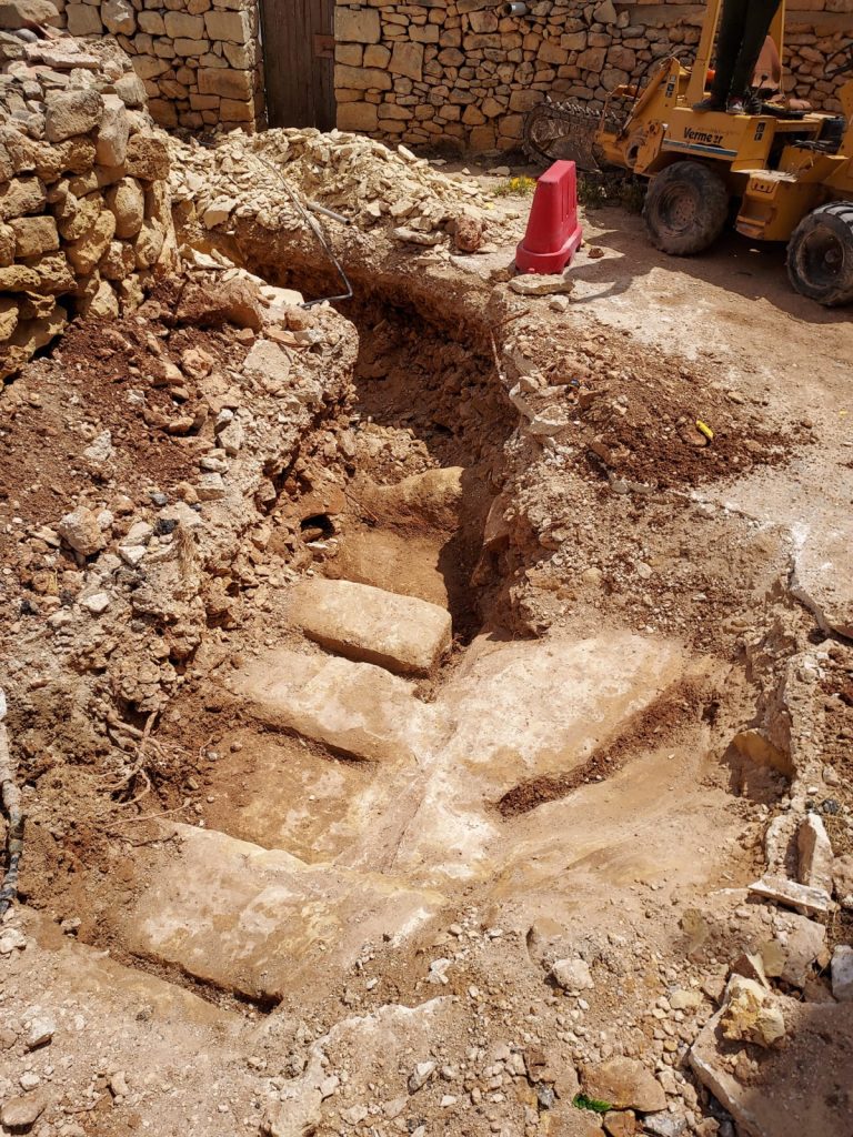 Some of the hewn rocks from the quarry were discovered between Marsaxlokk and Żejtun. Photo: Superintendence of Cultural Heritage