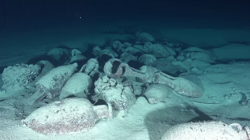 One of the new shipwrecks discovered on the Skerki Bank. Photo: Unesco