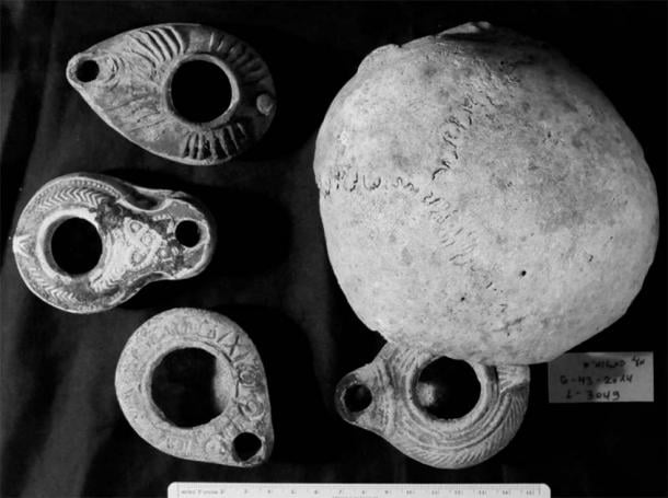 Oil lamps and human skulls found in the cave were used for ancient magical practice and ritual acts according to study. Photo: B. Zissu/ Te’omim Cave Archaeological Project 