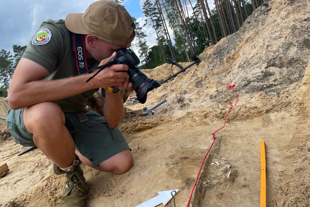 The 50 graves were discovered by archaeologists near the village of Stara Rzeka in north Poland. Photo: Wdecki Park Krajobrazowy